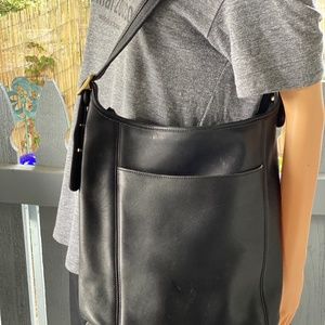 Coach Black Leather Shoulder Handbag